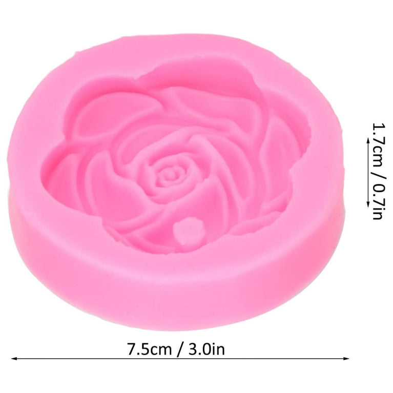 SNOOGG 3D Camellia Flower Silicone Mold Candy Soap Candle Wax Resin Eco Resin Casting Heavy Duty Flexible Nonstick Easy Demold
