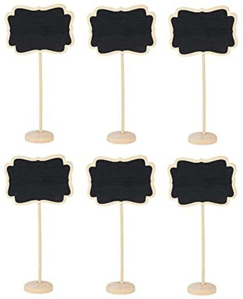 snoogg pack of 6 pcs mini chalkboard signs small cloud heart house and polygon shape chalkb