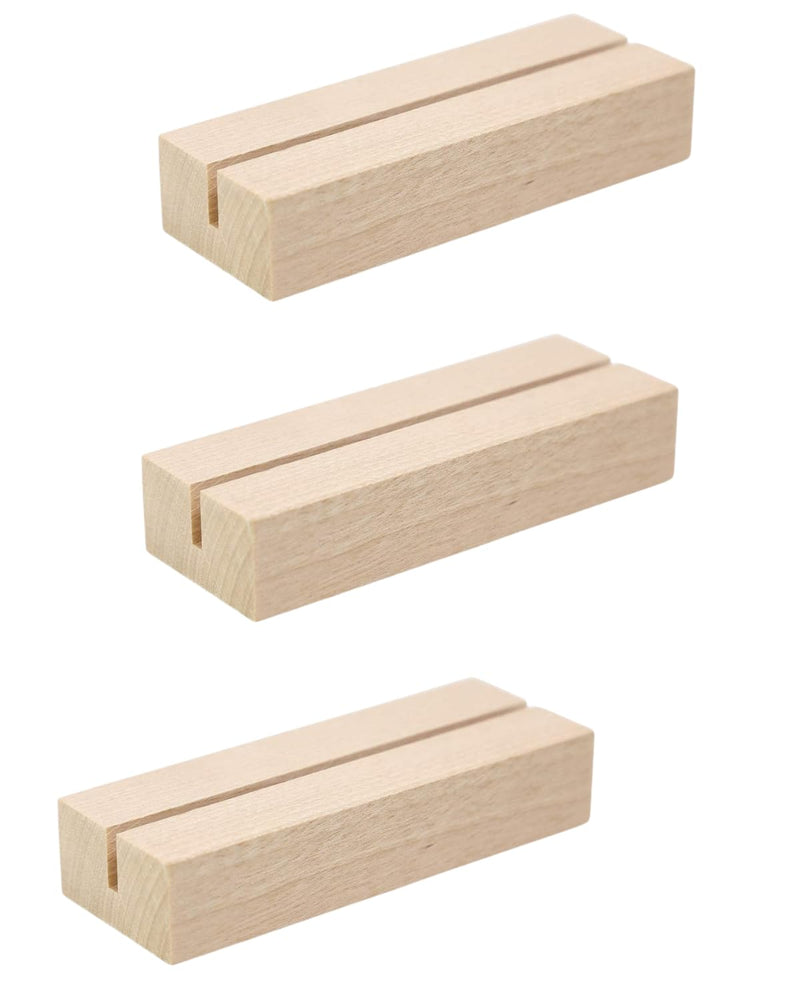 snoogg 14 inch 3 pc pack pine wood place card holders wood table number stands picture hold