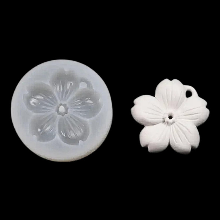 SNOOGG Pack of 1 3D Blossom Silicone 5 CM Mold for Epoxy Resin Gypsum Casting Alternative to Jesmonite Soap Making Wax and Candles DIY Projects