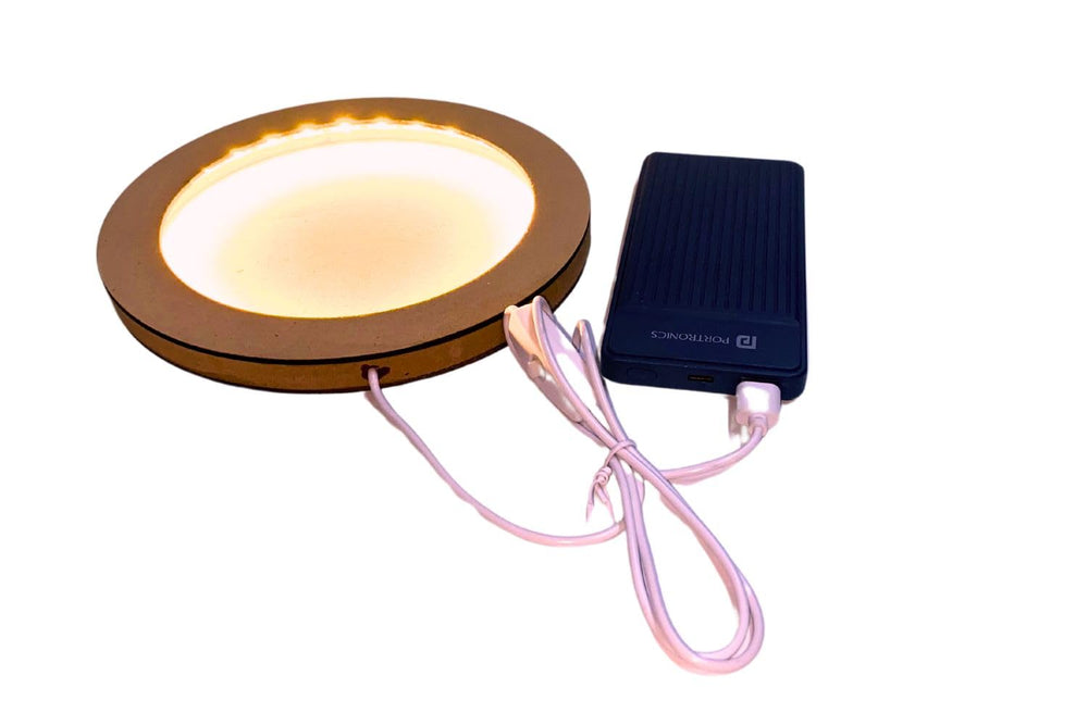 snoogg multicolour led lighted hexagon shape display frame in 6 inch for highlighting your