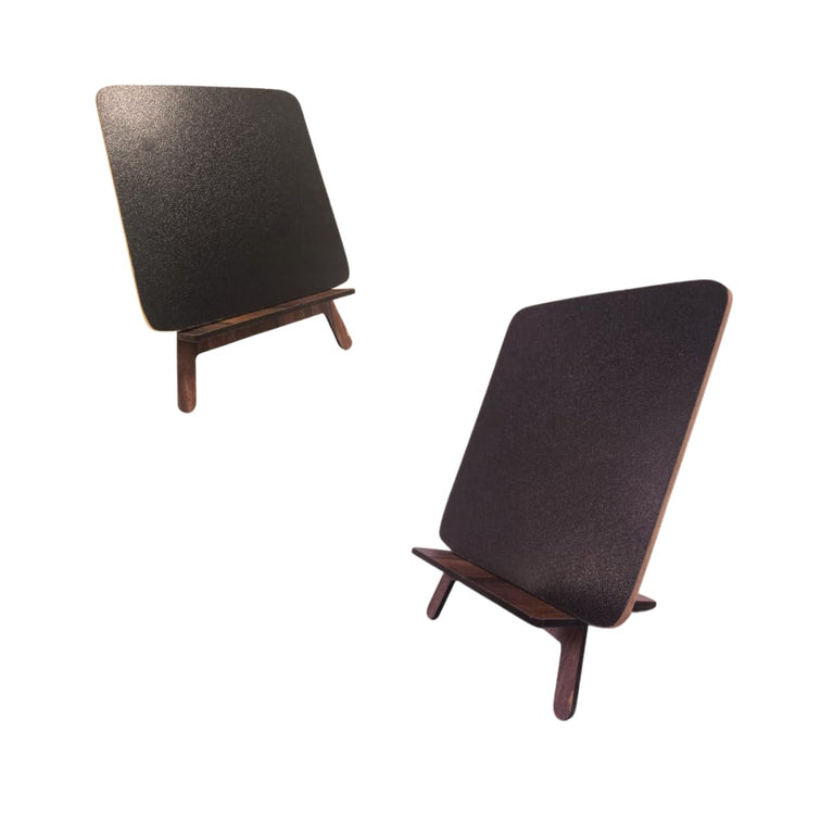 snoogg 5 piece tabletop chalkboard sign set with pre laminated wood easel stand perfect for