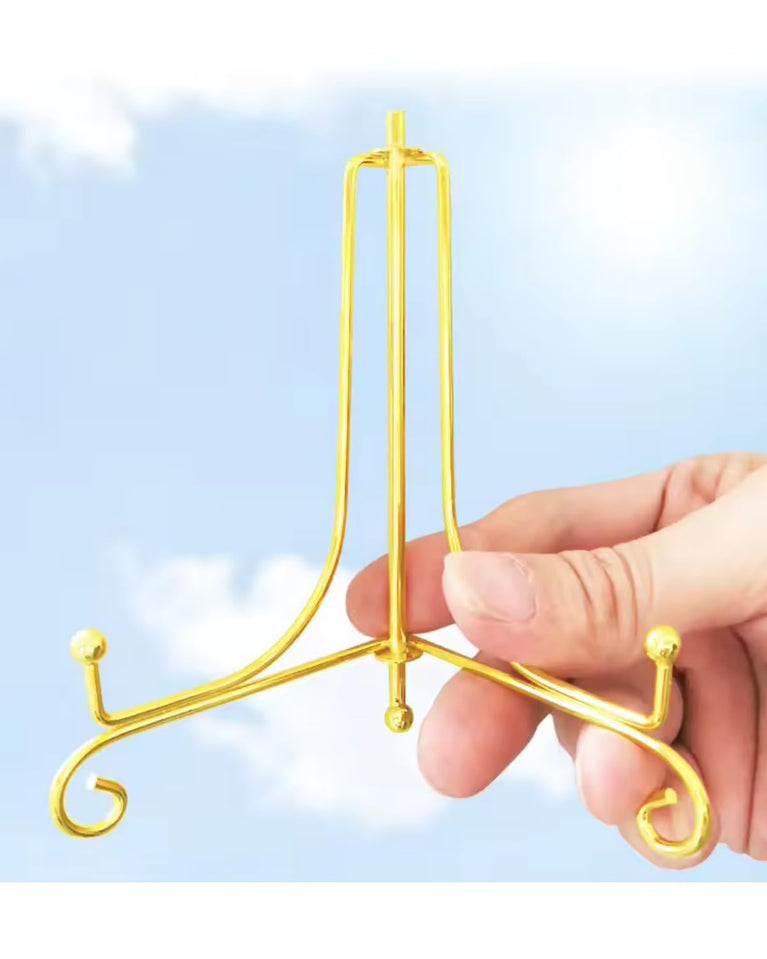 snoogg metal easel 4 inch triangle easel lead foldable easel small lightweight and portable