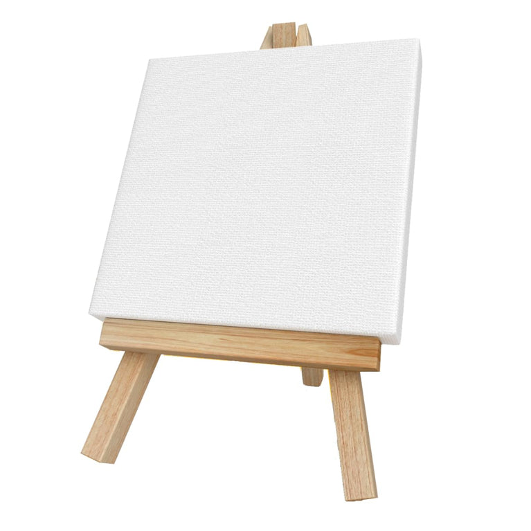 mini canvases with 5 inch easel sets for painting small art stretched canvases panels pack