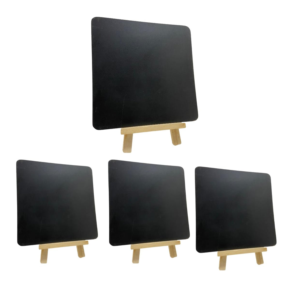 snoogg 3 piece tabletop chalkboard set with 12 inch wood easel stand perfect for weddings s