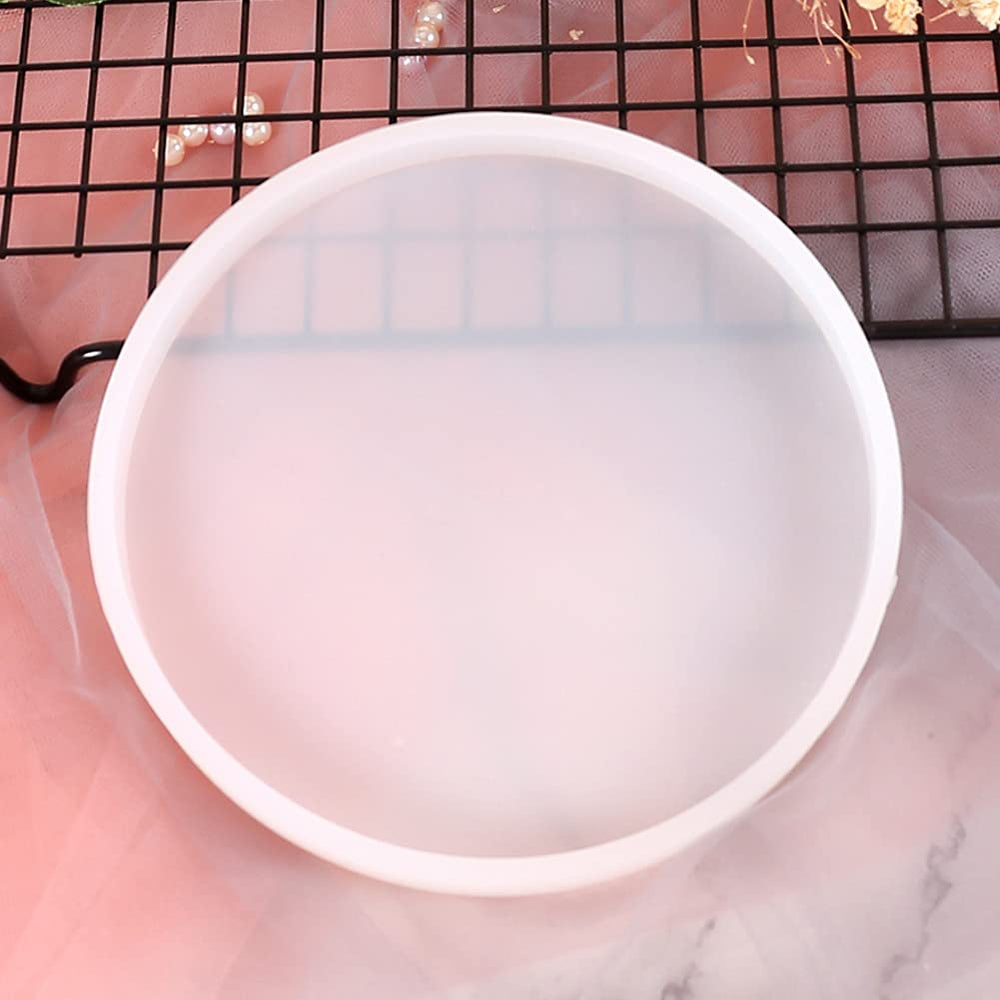 snoogg pack of 1 silicone moulds in 5in round shape for epoxy resin art diy casting making