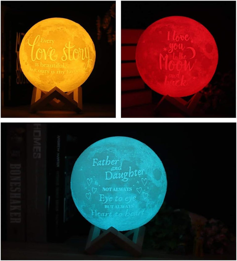 snoogg mind glowing moon lamp 3d moon night light for kids bedroom dc 5v usb cable 16 color