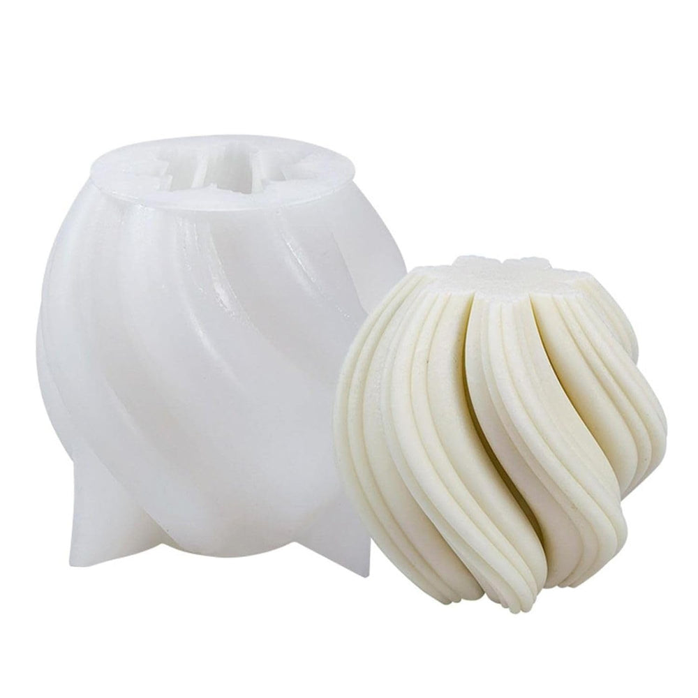 snoogg 3d sprial small candle mold silicone mold for candle making aromatic stones scented