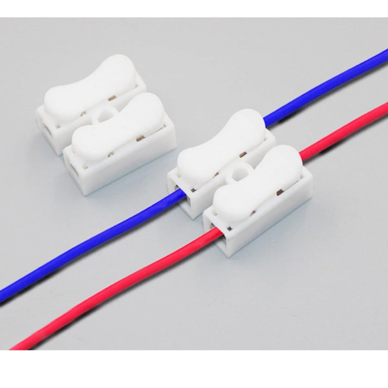 snoogg 20 pack 2 pin wire connectors spring wire connectors terminal cable clamp connectors