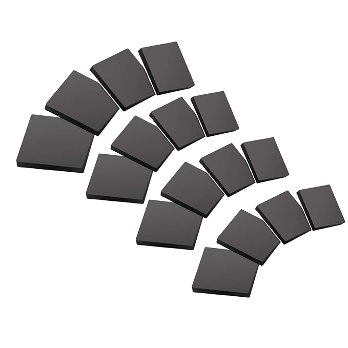 enameena pack of 50 flexible magnetic squares with adhesive 1 5 mm thick 1x1 inch square id