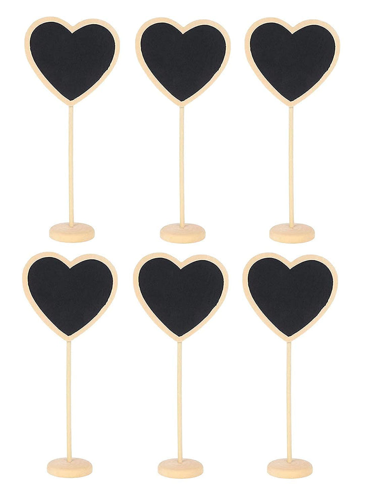 copy of snoogg pack of 6 pcs mini chalkboard signs small heart shape chalkboards blackboard