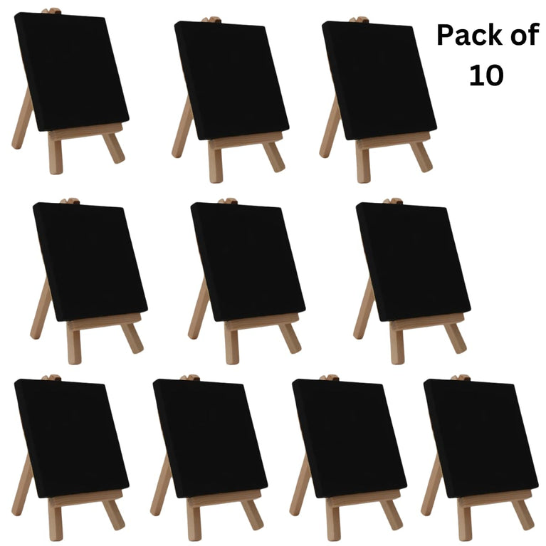 mini canvases with easel sets for painting small art stretched canvases panels pack with wo