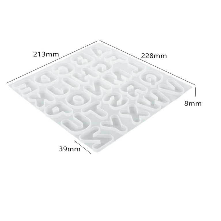 SNOOGG Large Alphabet Numbers Silicone Mold Epoxy Resin Eco Gypsum Alternate to Jesmonite Casting for DIY Crafts Keychains Jewelry and Personalized Lettering