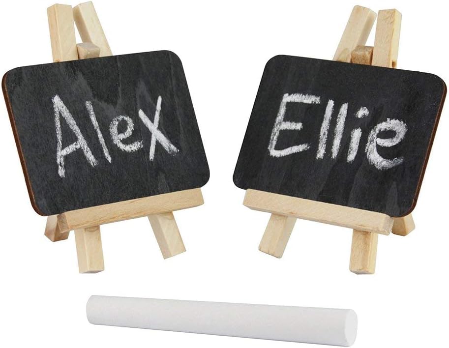 snoogg 6x6 mini chalkboards signs with 5 inch easel stand food labels display blackboard sm