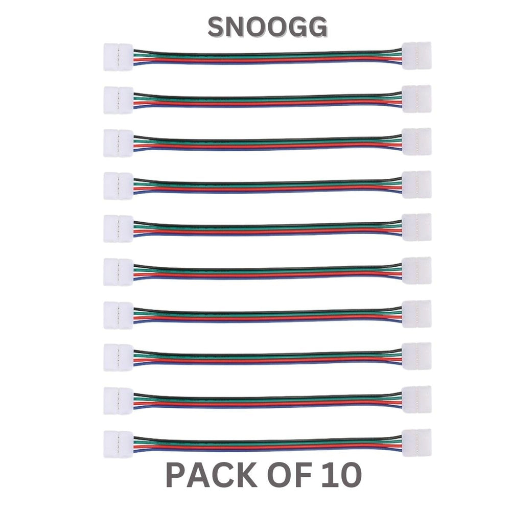 snoogg you will receive 10 pack 8 mm 4 pin led rgb light strip extension connectors at both