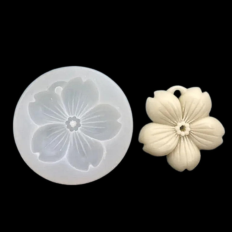 SNOOGG Pack of 1 3D Blossom Silicone 5 CM Mold for Epoxy Resin Gypsum Casting Alternative to Jesmonite Soap Making Wax and Candles DIY Projects