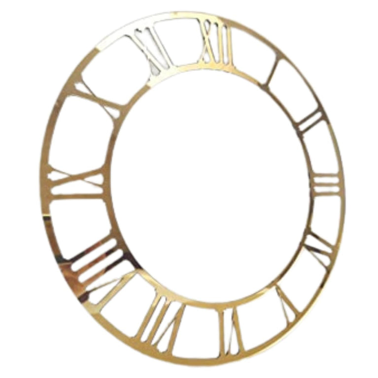 snoogg 12 inch round mirror acrylic clock dial plate of roman numerals and 12 inch mdf roun