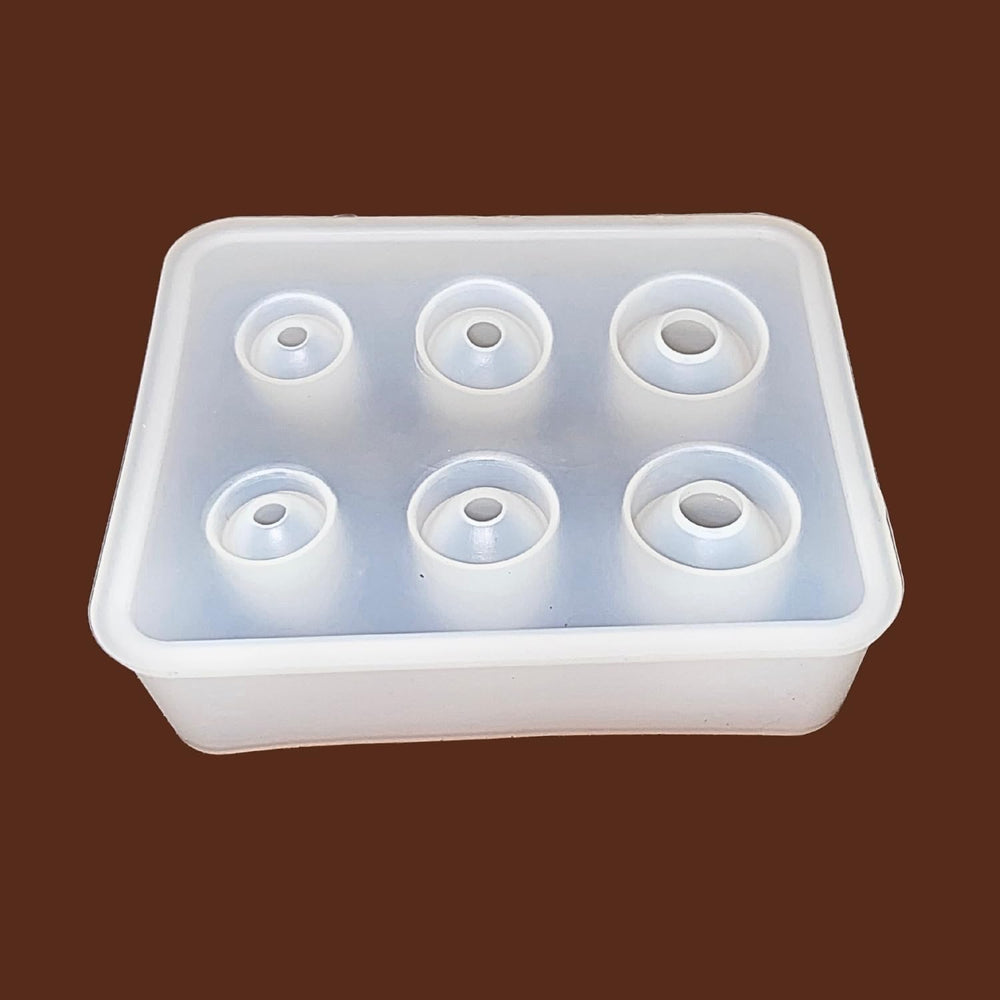 SNOOGG Multi Size Cone Stand Holder Silicone Mold 6 Cavity Epoxy Resin Eco Gypsum Alternate to Jesmonite Casting for Ring Cones Vase Sphere Display and DIY Projects