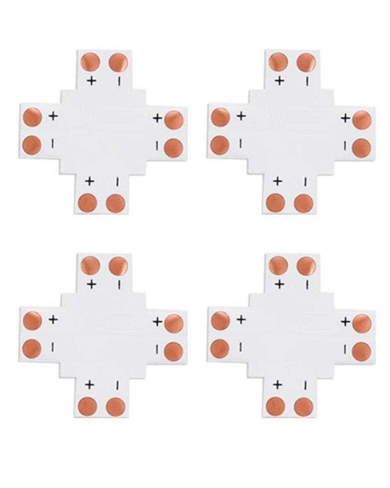 snoogg 15pc pack 8 mm 2 pin led strip solderless gapless extension coupler connectors type