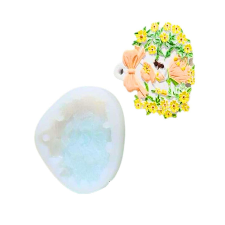 SNOOGG Floral Heart Wreath Silicone Mold for Epoxy Resin Eco Gypsum Alternate to Jesmonite Casting Soap Making DIY Decorative Plaque Wall Hanging Craft Projects
