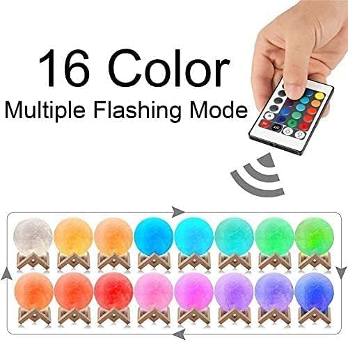 snoogg galaxy moon lamp 15 cm 16 colours led 3d moon light remote touch control gifts for g
