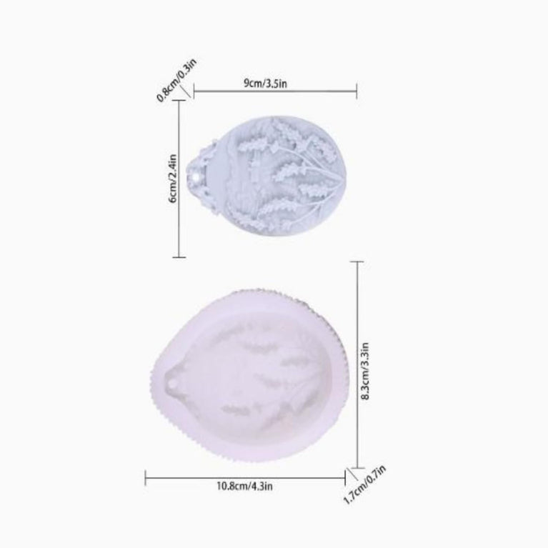 SNOOGG Scenic Countryside Silicone Mold Oval Landscape Medallion Epoxy Resin Eco Gypsum Alternate to Jesmonite Casting for Air Dry Clay Aroma Beads Soap and Crafts
