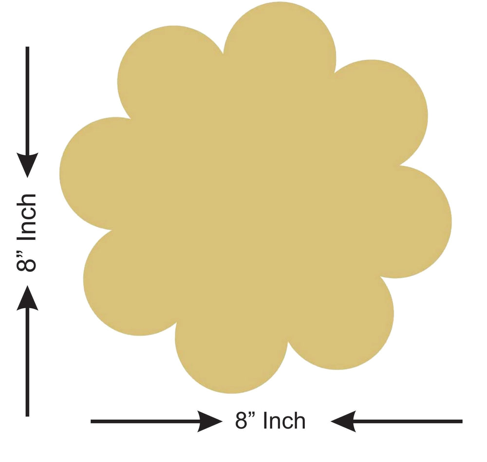 snoogg 4 piece of 8 inch flower mdf wooden laser cut outs for art and crafts diy project re