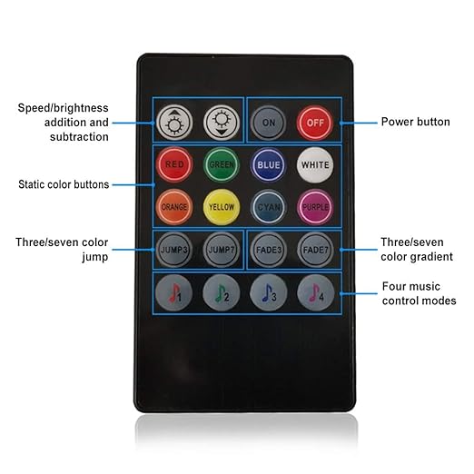snoogg simple plug n play 20 keys 5v music infrared remote controller usb 5v rgb led strip
