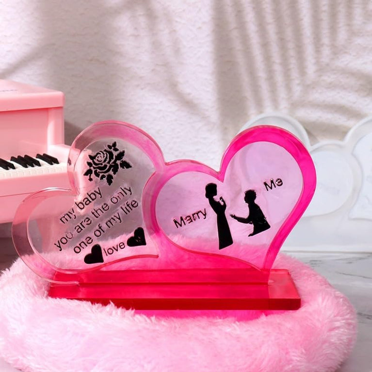 SNOOGG I Heart Shapes Picture Photo Frame Resin Mold Picture Frame Silicone Mold Epoxy Casting Mold for DIY Home Table Decor Handicrafts Making (Heart-Frame)