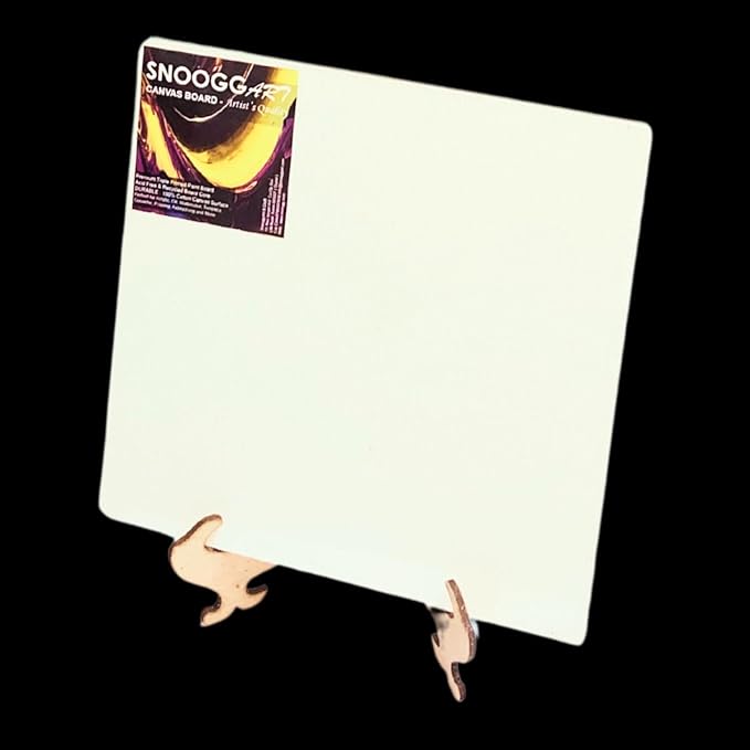 snoogg canvas board and easel painting set includes 6x6 inches and 8x8 inches primed canvas