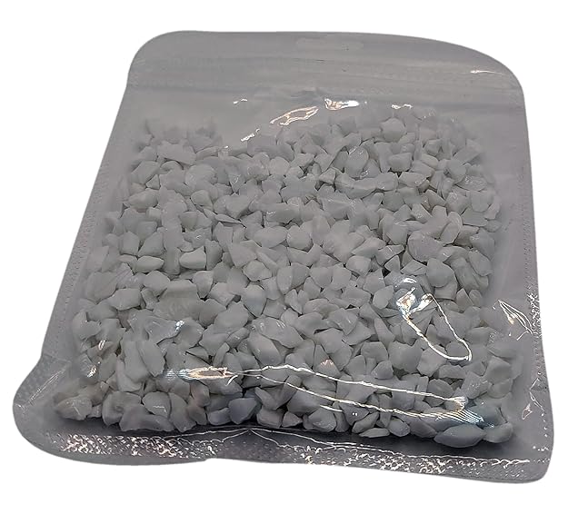snoogg 250 gram white pebble stone embellishment for multi use in resin art and aquarium si