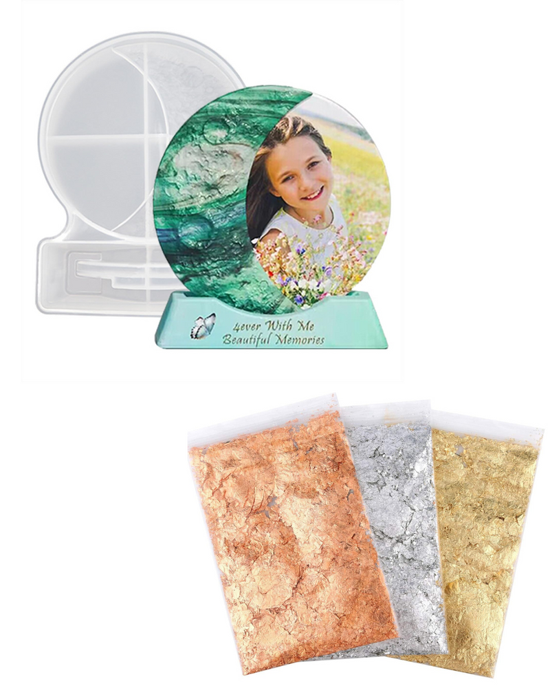 snoogg crescent moon photo frame resin molds for diy home table room decor with pack of 3 c