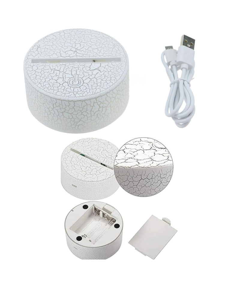 snoogg 3d wheel design night light lamp dimmable with touch function strong abs base in cra