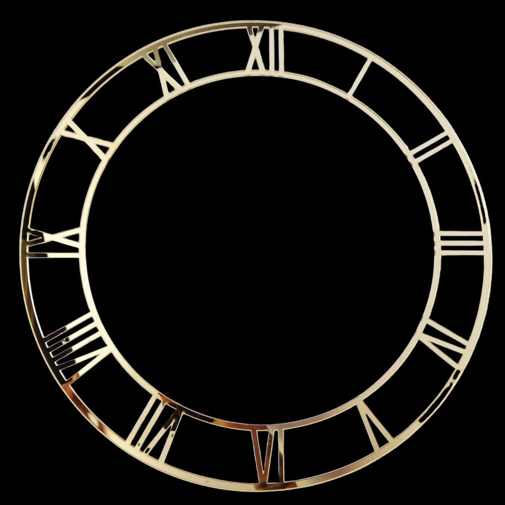 snoogg 8 inch gold classic acrylic clock face roman ring for resin crafts diy round mirror