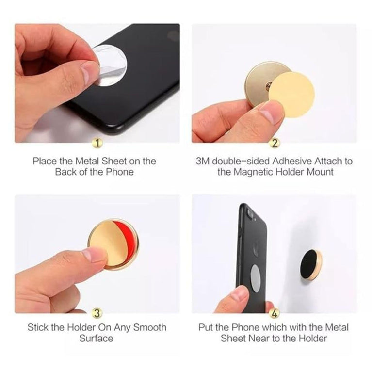 SNOOGG Magnetic Car Mobile Holder 360 Rotate All Purpose Car Holder Car Mounts Built-in Strong Magnets Provide A Reliable Hold Without Interfering with The Smartphones Functioning