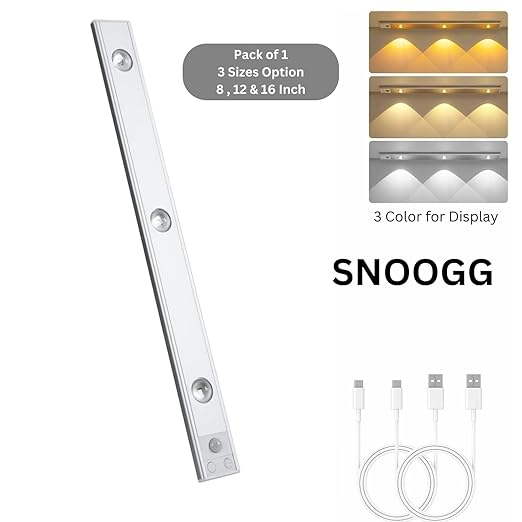 snoogg 8 inch led cats eyes under cabinet lighting motion sensor under counter and closet u