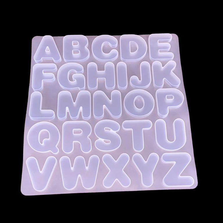 SNOOGG Large Alphabet Numbers Silicone Mold Epoxy Resin Eco Gypsum Alternate to Jesmonite Casting for DIY Crafts Keychains Jewelry and Personalized Lettering