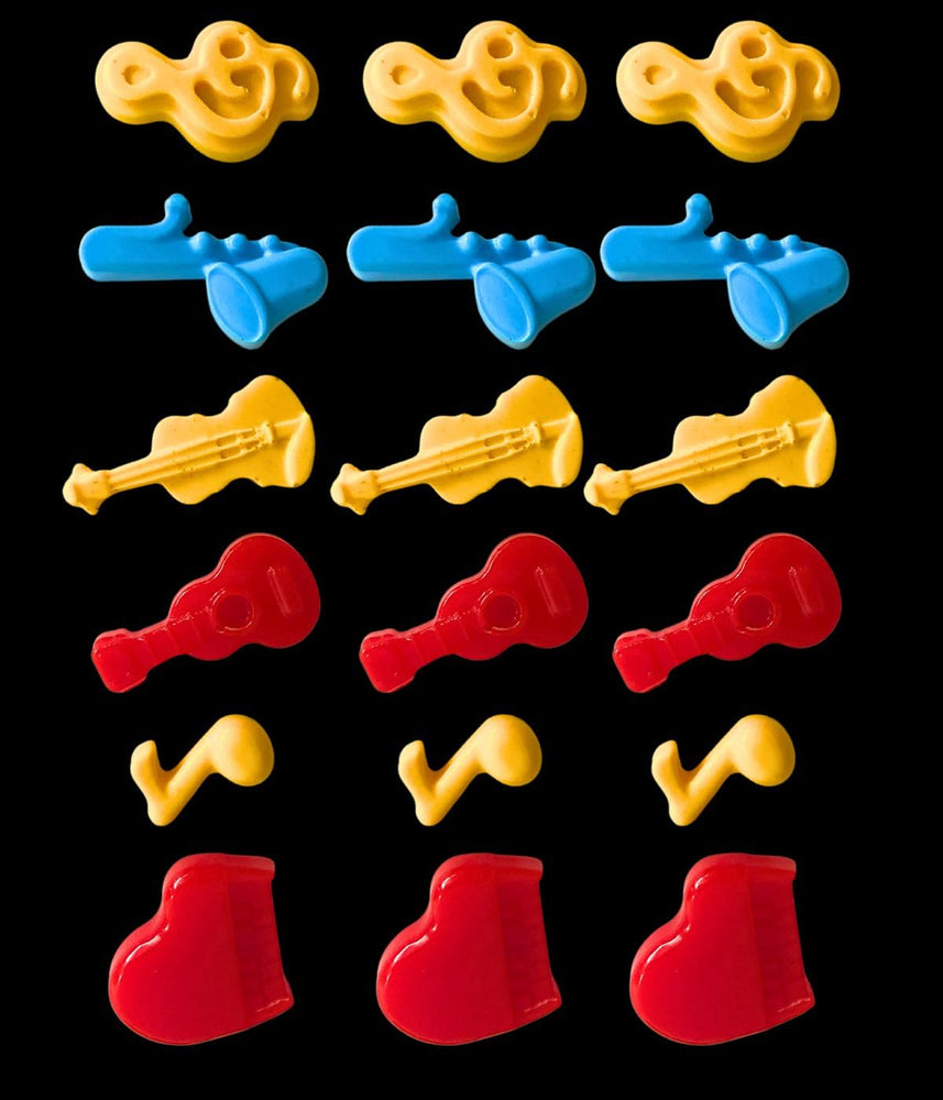 SNOOGG 3D 10pc Music Icon Fridge Magnets: Perfect for Kitchen, Classroom, Office, Planning Board, DIY Home Decor, Holiday Crafts, Art Display, Science Fair Projects, Visual Reminders, and Gift Ideas.