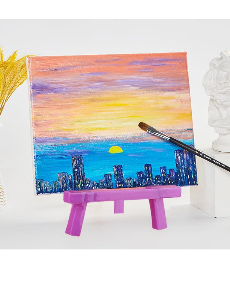 snoogg mini plastic easel 16 x 8 5 cm triangle easel lead foldable easel small lightweight