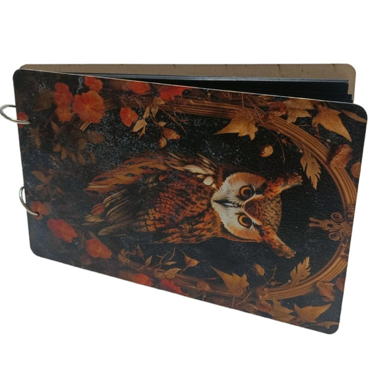snoogg scrapbook 60 page photo album rectangle 10x6 inch 280 gsm with uv vintage design pri