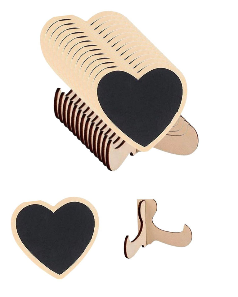40 pc pack snoogg heart shape mini chalkboards signs with easel stand small blackboard to w