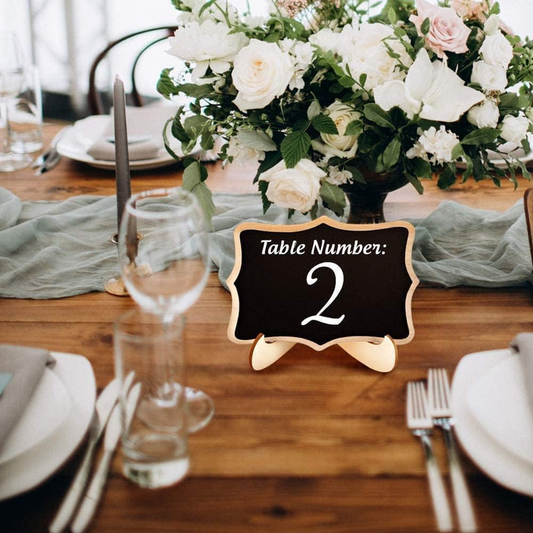 snoogg pack of 20 pcs wooden chalkboard food menu display chalkboard labels with easel stan