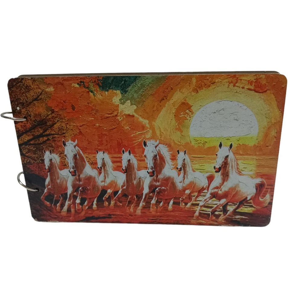 snoogg scrapbook 60 page photo album rectangle 10x6 inch 280 gsm with uv vintage design pri