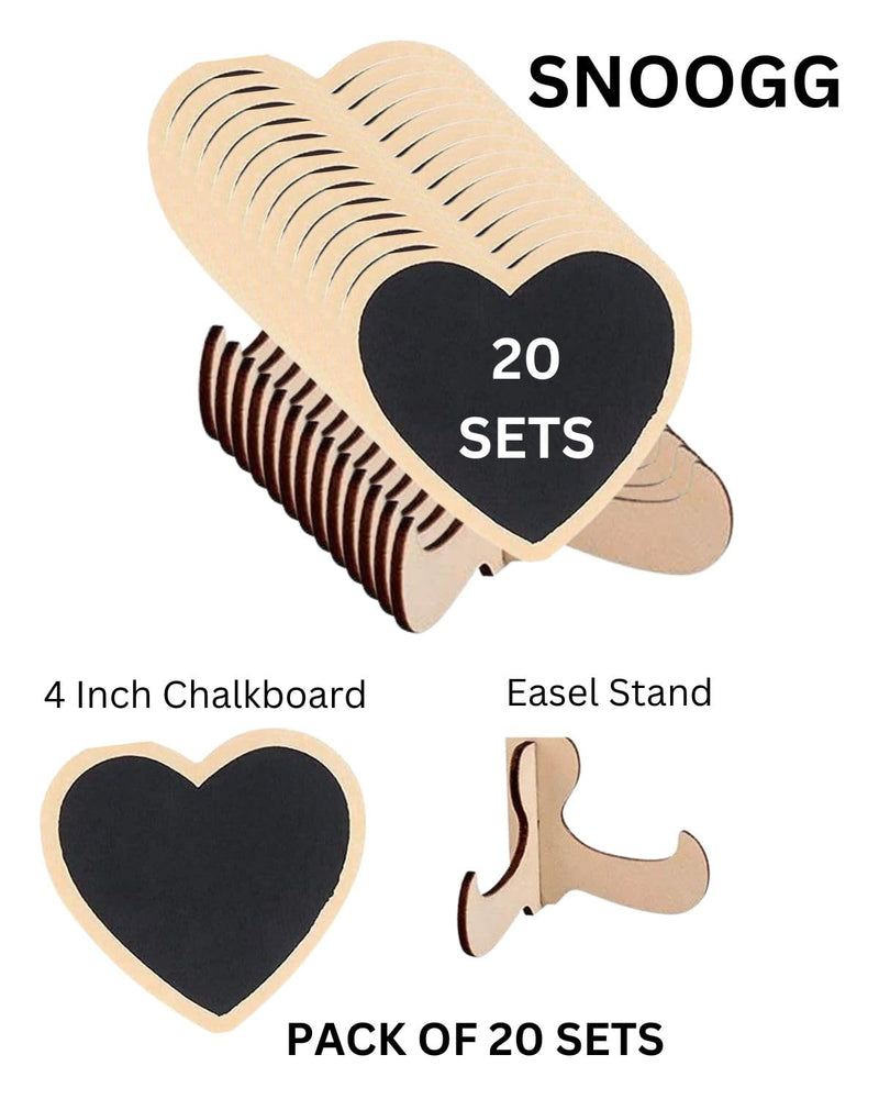 10 pc pack snoogg heart shape mini chalkboards signs with easel stand small blackboard to w