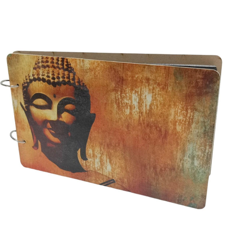 snoogg scrapbook 60 page photo album rectangle 10x6 inch 280 gsm with uv vintage design pri