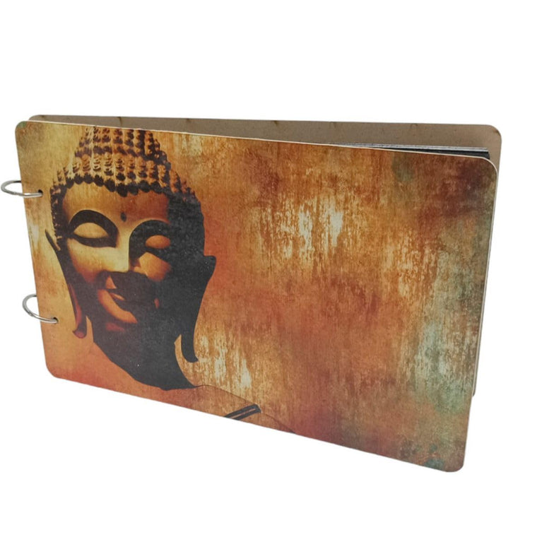 snoogg scrapbook 60 page photo album rectangle 10x6 inch 280 gsm with uv vintage design pri