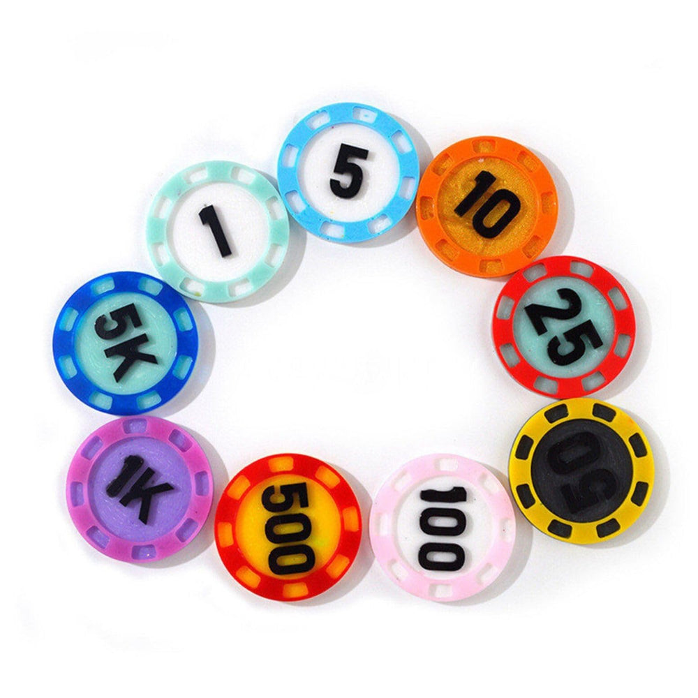 SNOOGG Poker Coin Token Silicone Mold 40mm 9 Cavity Epoxy Resin Casting DIY Virtual Currency Collectible Art Game Chips Reusable