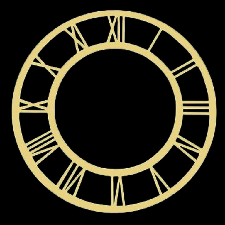 snoogg 8 inch gold classic acrylic clock face roman ring for resin crafts diy round mirror