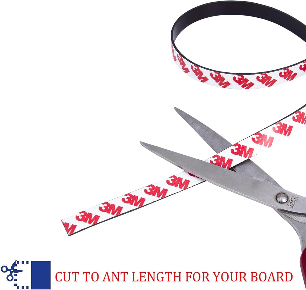 SNOOGG Magnetic Tape, 1 inch in Width and 10 feet in Length, Flexible Sticky Magnetic Strips with Adhesive Backing for whiteboards, refrigerators, Kitchens, garages, Craft and DIY Projects (5 Feet)