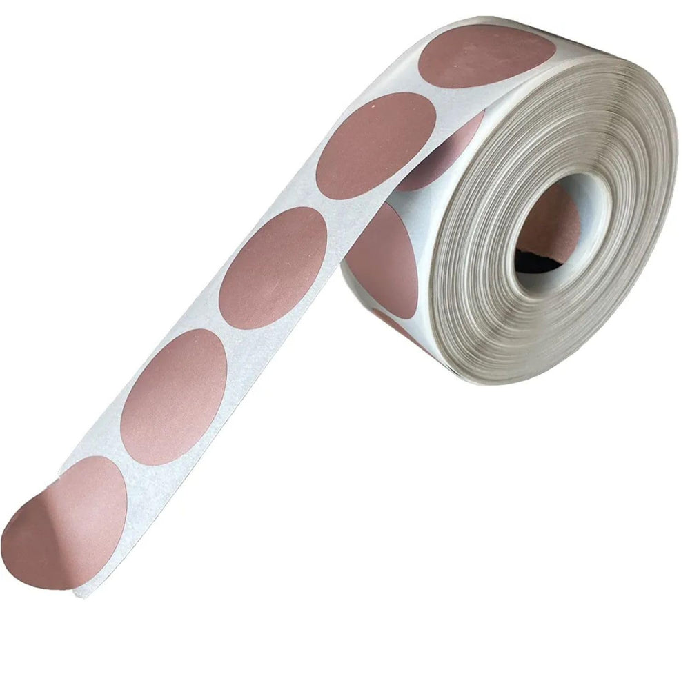 SNOOGG 300 Round 1-Inch Rose Gold DIY Scratch Off Stickers - Round Shape Perfect for Wedding Favors, Baby Showers, Party Games, Events, Promotions & Crafts (Rose Gold)